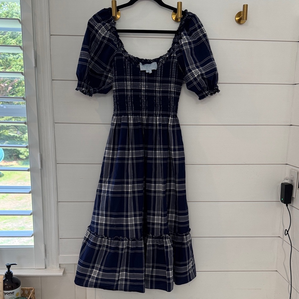 Hill House Navy Plaid Women's Dress
